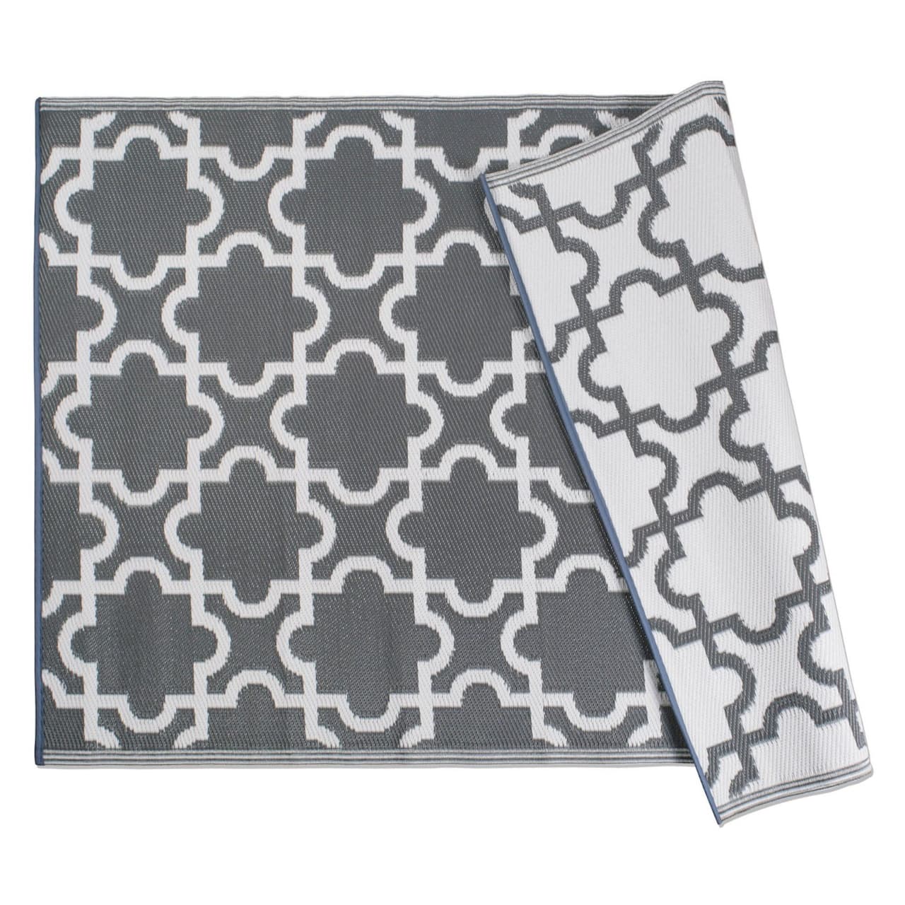 DII® Gray Lattice Outdoor Rug, 4ft. x 6ft.